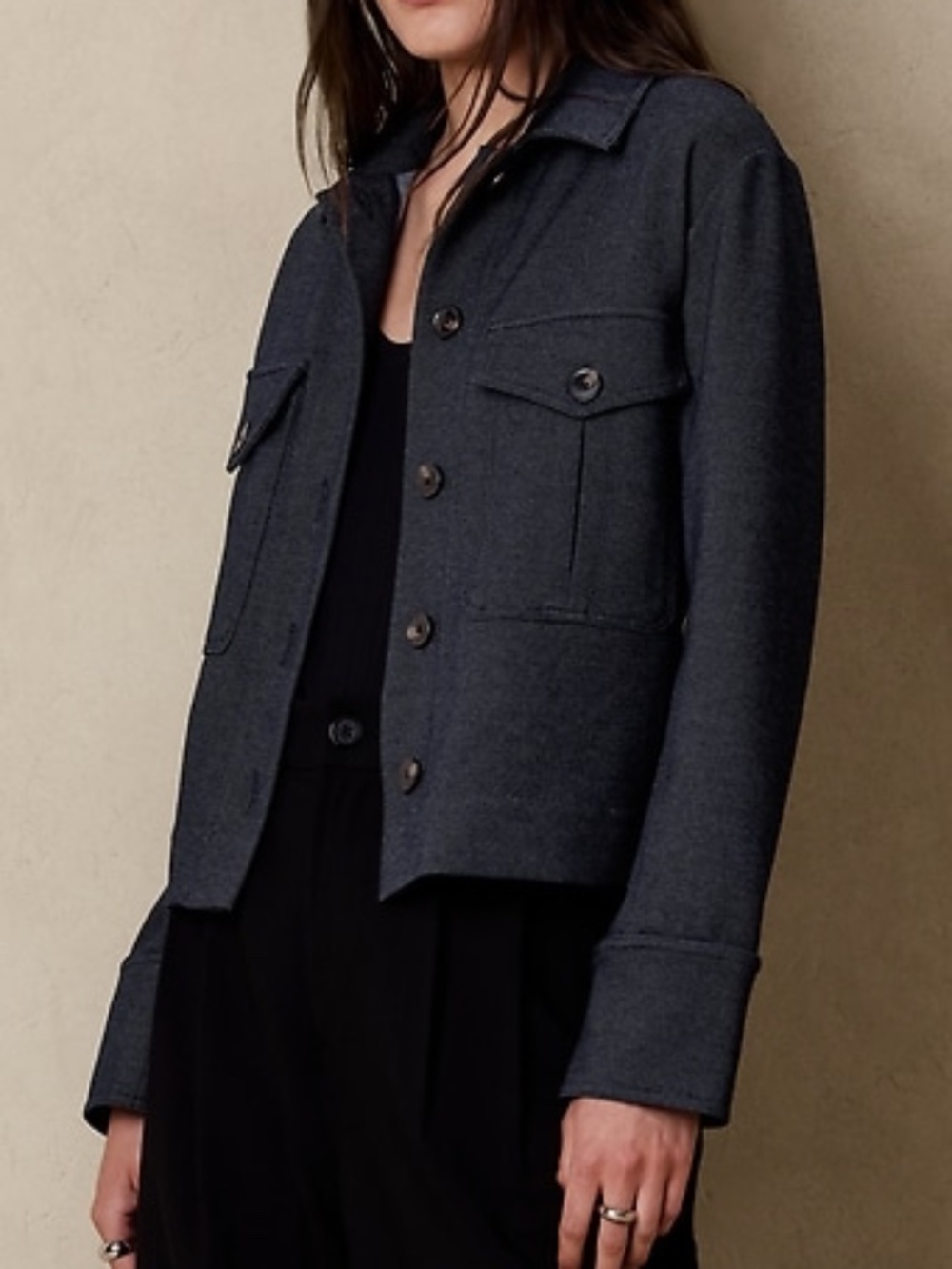 Banana Republic Double-Knit Utility Jacket – Size S